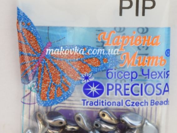Preciosa декоративный чешский бисер 5 гр PIP (капля)111-01346-00-5/7mm-23980-  27633