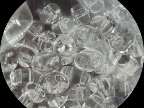 Preciosa декоративний чеський бісер twin фасування 5 грам колір 366 прозорий, білий