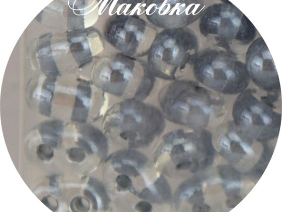 Preciosa декоративний чеський бісер twin фасовка 5 грам колір 373 прозорий, забарвлений зсередини сірий