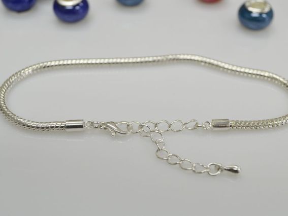 Браслет с карабином 03 для Pandora, 20+5 см под серебро Браслет с карабином 03 для Pandora, 20+5 см под серебро