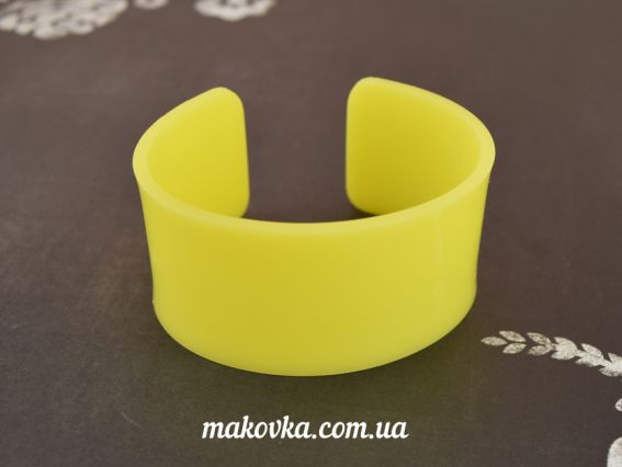 Браслет акриловый широкий, заготовка, размер 54x68x33мм, желтый 1 шт Браслет акриловый широкий, заготовка, размер 54x68x33мм, желтый 1 шт