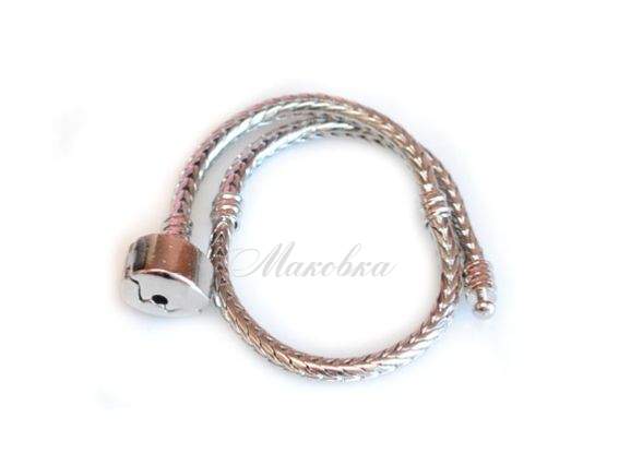 Браслет для бусин Пандора-стиля, Жгут, магнитный замочек, 19,5-20 см Браслет для бусин Пандора-стиля, Жгут, магнитный замочек, 19,5-20 см