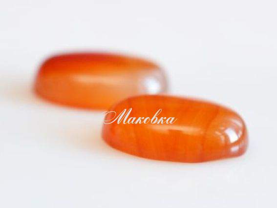 Кабошон из натурального Агата, овал, красный, 13х18 мм Кабошон из натурального Агата, овал, красный, 13х18 мм