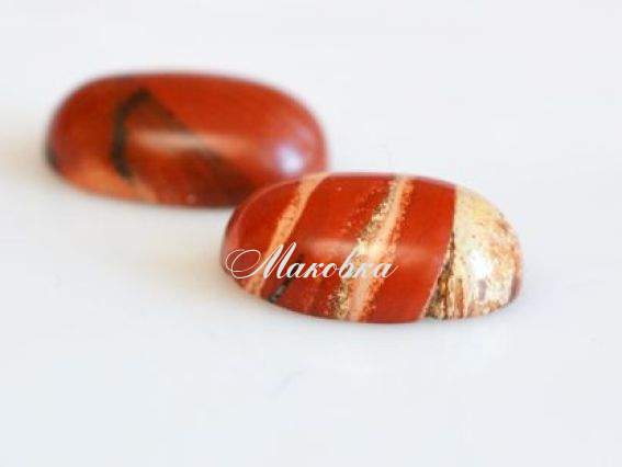 Кабошон из натурального камня Красная Яшма, овал, 13х18 мм Кабошон из натурального камня Красная Яшма, овал, 13х18 мм