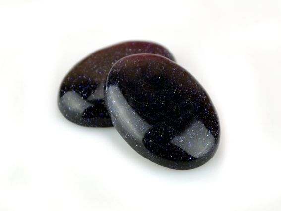 Кабошон из Авантюрин СИНИЙ, овальный 22x30 мм (Blue Goldstone) Кабошон из Авантюрин СИНИЙ, овальный 22x30 мм (Blue Goldstone)