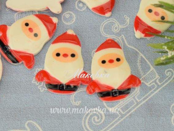 Кабошон Санта , размер 22х20 мм, 1 шт Кабошон Санта , размер 22х20 мм, 1 шт