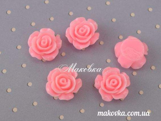 Кабошон Роза, акрил, 13 мм, РОЗОВЫЙ, 1 шт Кабошон Роза, акрил, 13 мм, РОЗОВЫЙ, 1 шт