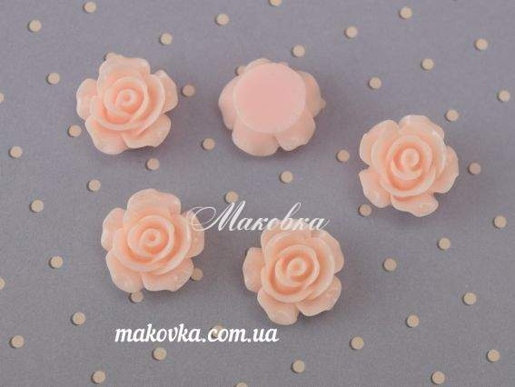 Кабошон Роза, акрил, 13 мм, ПЕРСИКОВЫЙ, 1 шт Кабошон Роза, акрил, 13 мм, ПЕРСИКОВЫЙ, 1 шт