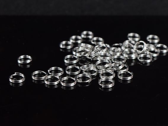 Колечки соединительные двойные для украшений цвет  стальной 2г