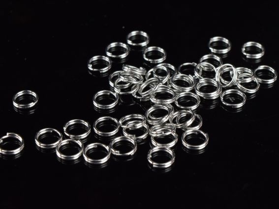 Колечки соединительные двойные для украшений цвет  стальной 2г