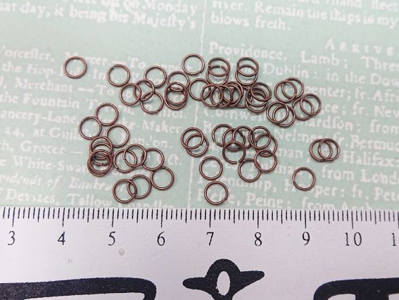 Колечка з'єднувальні для створення прикрас, 0,7х5 мм, 2 гр, антична мідь