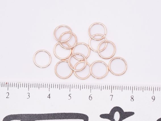 Колечка з'єднувальні для прикрас , діаметр 9 мм колір Світле Золото А11, пакування 2г