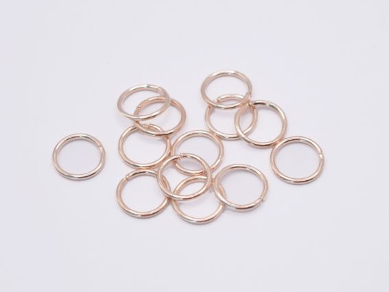 Колечка з'єднувальні для прикрас , діаметр 9 мм колір Світле Золото А11, пакування 2г