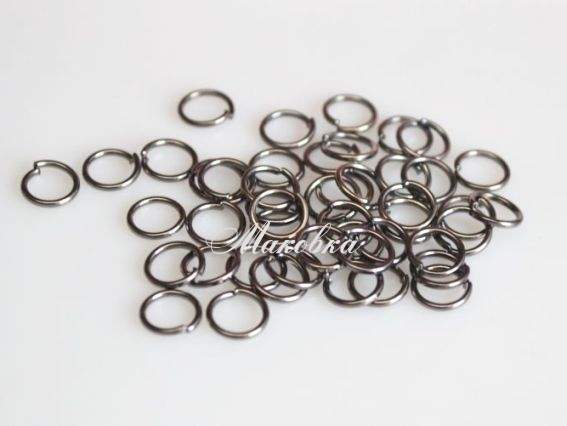 Колечки соединительные, 7 мм, черные Колечки соединительные, 7 мм, черные