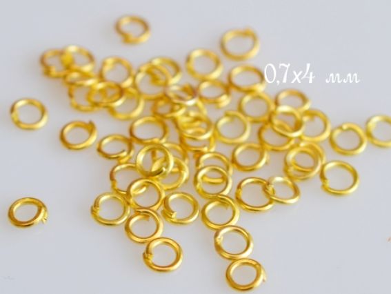 Колечки соединительные, 5 мм, 2 гр, под золото