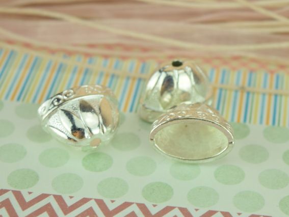 Ковпачок для створення прикрас Овал 20х14 мм, колір срібло, 1 шт