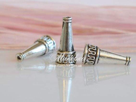 Ковпачок біжутерний №20 Єгипет 22х10 мм, античне срібло, 1 шт Ковпачок біжутерний №20 Єгипет 22х10 мм, античне срібло, 1 шт