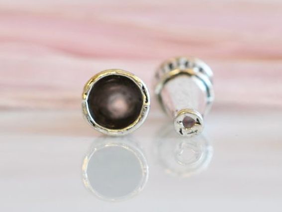 Біжутерний ковпачок металевий №20 Єгипет 22х10 мм, античне срібло, 1 шт