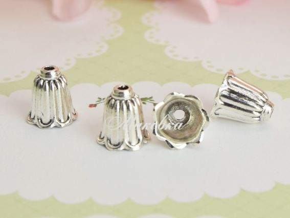 Ковпачок біжутерний №37 Кампанула, 11х10,5 мм, колір платина, 1 шт Ковпачок біжутерний №37 Кампанула, 11х10,5 мм, колір платина, 1 шт