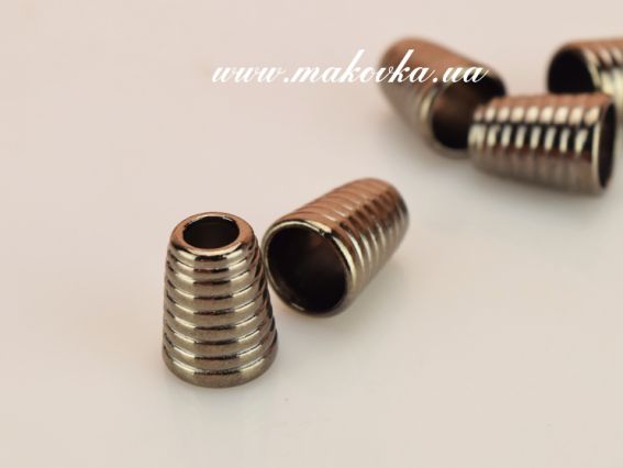 Колпачок бижутерный №38 Рельефный 10х15 мм, черный, 1 шт Колпачок бижутерный №38 Рельефный 10х15 мм, черный, 1 шт