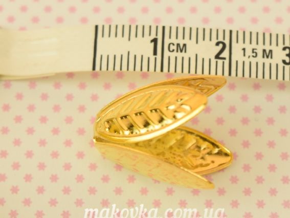 Розетка для бусин №51 Тюльпан размер 18х17 мм, 4 шт, цвет золотой