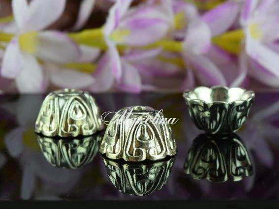 Ковпачок біжутерний №57 Великий Готичний 19х11мм, античне срібло, 1 шт Ковпачок біжутерний №57 Великий Готичний 19х11мм, античне срібло, 1 шт