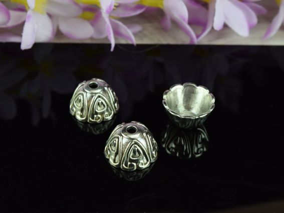 Біжутерний ковпачок (шапочка) №57 Великий Готичний 19х11мм, античне срібло, 1 шт