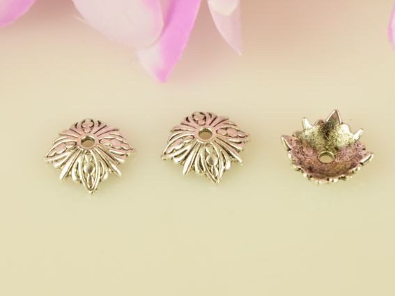 Ковпачок біжутерний №60 Лотос, 10х3мм, античне срібло Ковпачок біжутерний №60 Лотос, 10х3мм, античне срібло