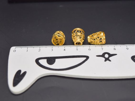 Бижутерный колпачок золотой (шапочка) №66 Тибет, 11х13мм