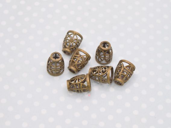 Бижутерный колпачок античная бронза (шапочка) №66 Тибет, 11 х 13 мм