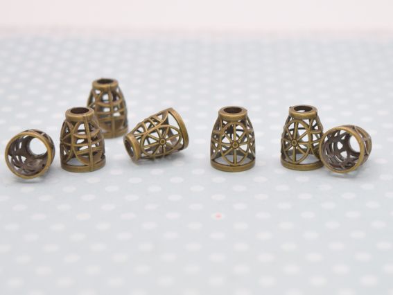 Бижутерный колпачок античная бронза (шапочка) №66 Тибет, 11 х 13 мм