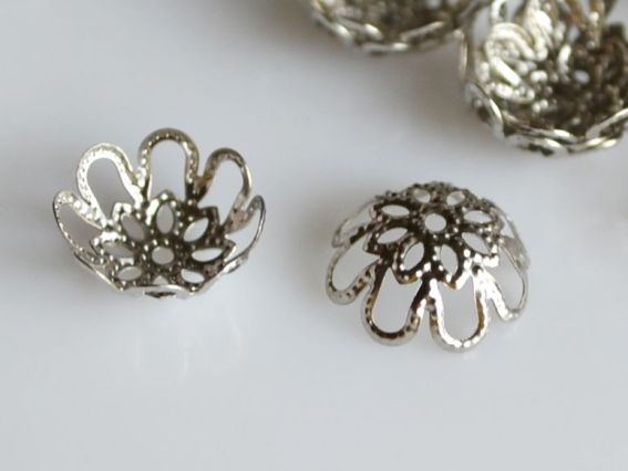 Розетка для бусин №11 Большая 12х5 мм, платина, 50 шт/уп Розетка для бусин №11 Большая 12х5 мм, платина, 50 шт/уп