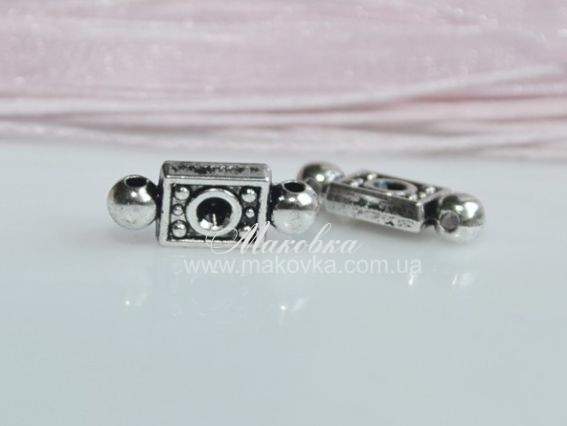 Проставка для бижутерии на 2 низки, 19х8 мм, 1 шт Проставка для бижутерии на 2 низки, 19х8 мм, 1 шт