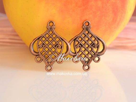 Коннектор 1/3 Фатима, античная медь, 50 шт Коннектор 1/3 Фатима, античная медь, 50 шт
