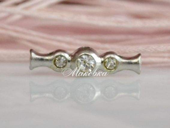 Проставка со стразами фигурная 24x6.50x5.5 мм 3/3, 1 шт Проставка со стразами фигурная 24x6.50x5.5 мм 3/3, 1 шт