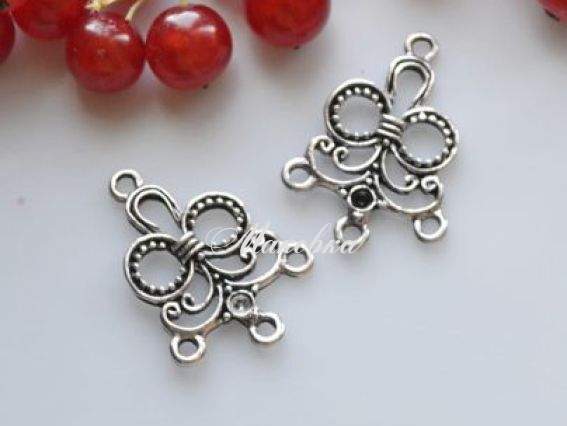 Коннектор 1/3 Ажур, античное серебро, 1 шт Коннектор 1/3 Ажур, античное серебро, 1 шт