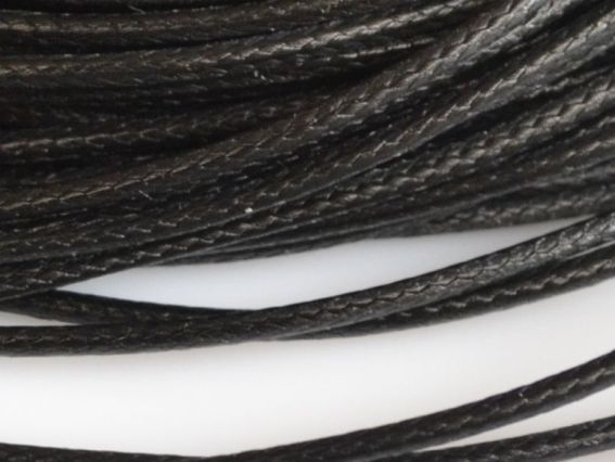 Основа на шею для кулона 1,5 мм черная, с карабином бронзового цвета