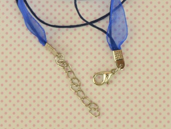 Основа на шию зі стрічками 2+1 Комбінована СИНЯ, 1 шт