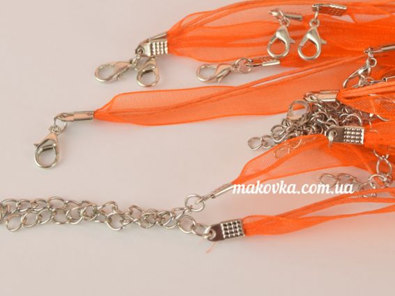 Основа на шию зі стрічками 2+1 Комбінована Помаранчева, 1 шт