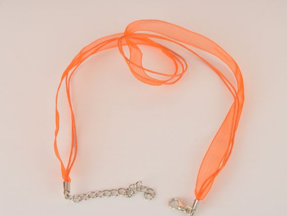 Основа на шию зі стрічками 2+1 Комбінована Помаранчева, 1 шт