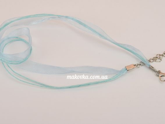 Основа на шию зі стрічками 2+1 Комбінована Бірюзова світла, 1 шт