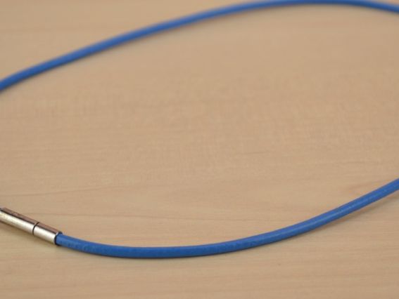 Основа на шею кожаная 2,5 мм, синяя, 3 см Основа на шею кожаная 2,5 мм, синяя, 3 см