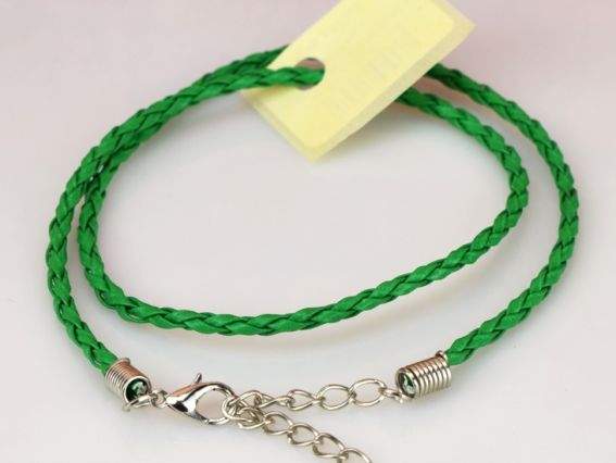 Основа на шею Плетённая, 3 мм, темно-ЗЕЛЕНАЯ, 45 см Основа на шею Плетённая, 3 мм, темно-ЗЕЛЕНАЯ, 45 см