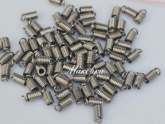 Пружина концевик 8х4 мм, черная, 100 шт/уп Пружина концевик 8х4 мм, черная, 100 шт/уп