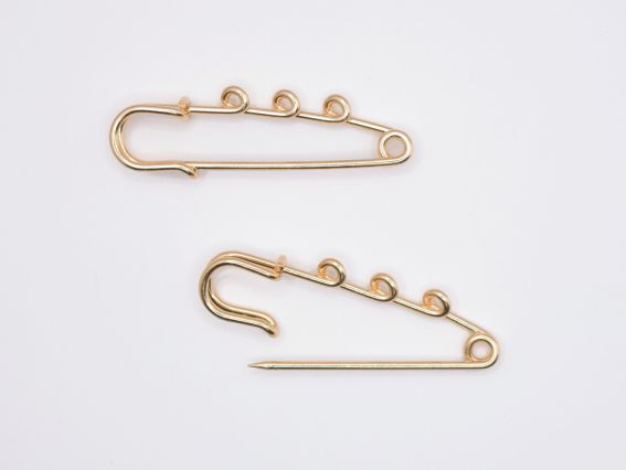 Шпилька с колечками для подвесок 5 см, Золотой цвет