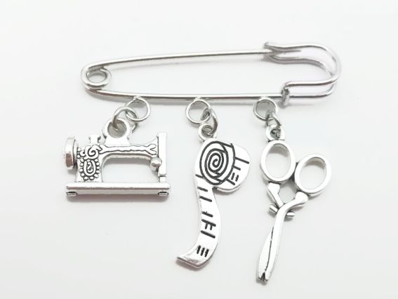 Шпилька з колечками для підвісок, довжина 5 см, 3 кільця, колір під срібло