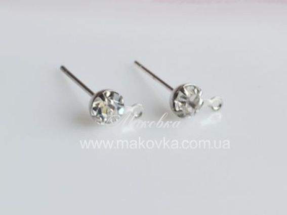 Швенза-гвоздик со стразой, 1 пара Швенза-гвоздик со стразой, 1 пара