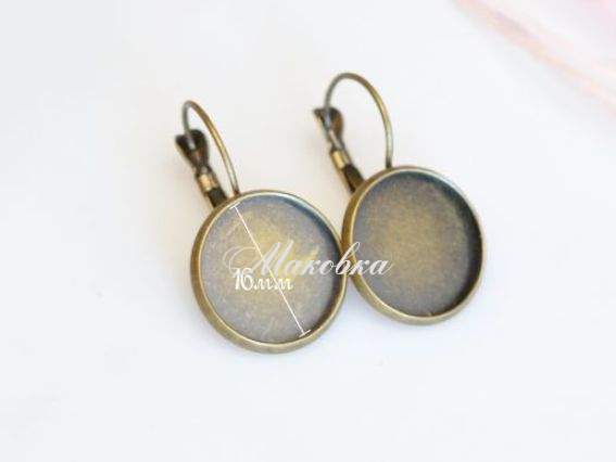 Швенза с английским замком и базой 18 (16) мм, античная бронза, 1 пара Швенза с английским замком и базой 18 (16) мм, античная бронза, 1 пара