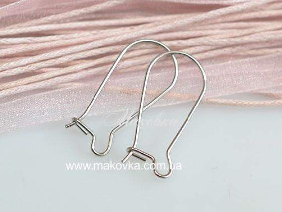 Швензы закрывающиеся 25х12 мм, ювелирная сталь, 1 пара Швензы закрывающиеся 25х12 мм, ювелирная сталь, 1 пара