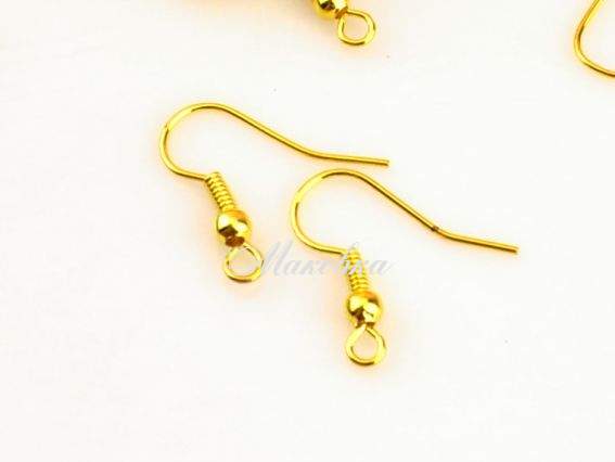 Заготовка для сережок Гачок, 1 пара, колір золотий Заготовка для сережок Гачок, 1 пара, колір золотий